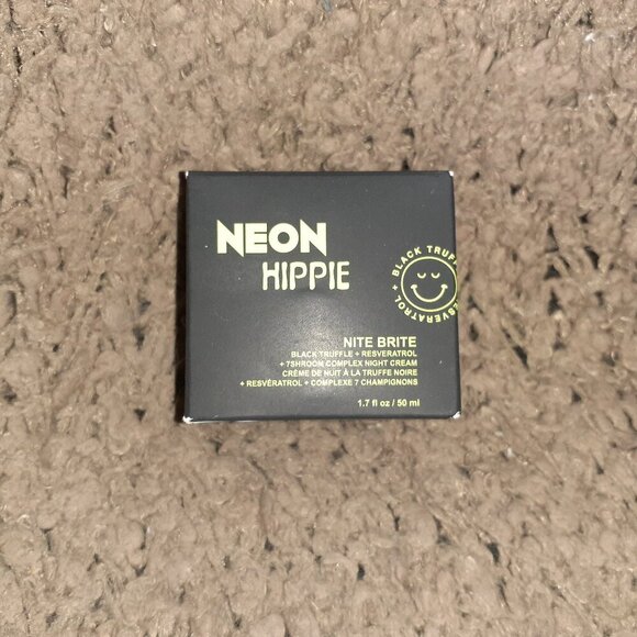 NEON HIPPIE-Nite Brite Night Cream-Black Truffle-1.7fl.oz-50ml-NEW/SEALED IN BOX - Picture 1 of 7